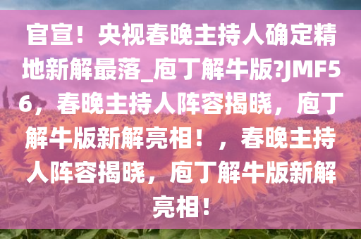 庖丁解牛版