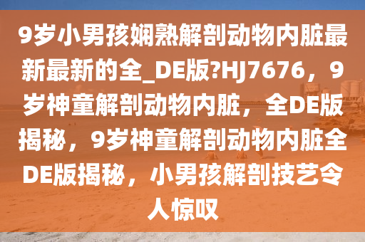 9岁小男孩娴熟解剖动物内脏最新最新的全_DE版?HJ7676，9岁神童解剖动物内脏，全DE版揭秘，9岁神童解剖动物内脏全DE版揭秘，小男孩解剖技艺令人惊叹