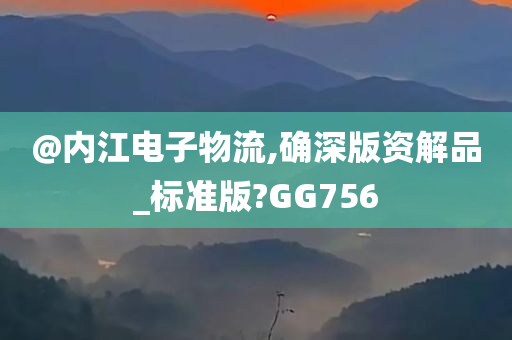 @内江电子物流,确深版资解品_标准版?GG756