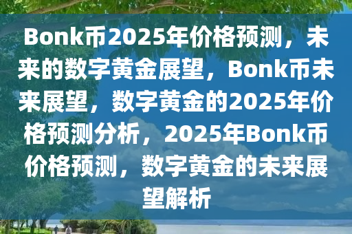 Bonk币2025年价格预测，未来的数字黄金展望，Bonk币未来展望，数字黄金的2025年价格预测分析，2025年Bonk币价格预测，数字黄金的未来展望解析