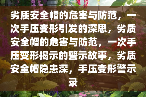 劣质安全帽的危害与防范，一次手压变形引发的深思，劣质安全帽的危害与防范，一次手压变形揭示的警示故事，劣质安全帽隐患深，手压变形警示录
