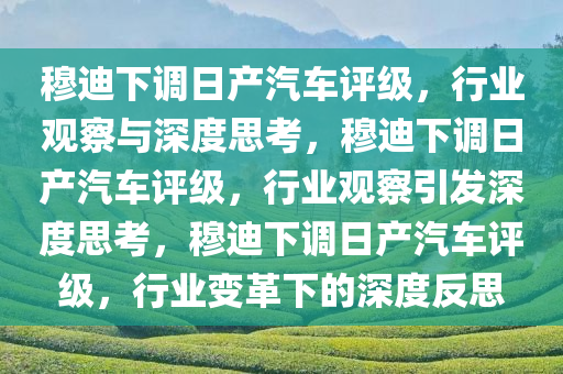 穆迪下调日产汽车评级，行业观察与深度思考，穆迪下调日产汽车评级，行业观察引发深度思考，穆迪下调日产汽车评级，行业变革下的深度反思