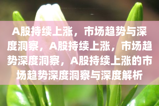 A股持续上涨，市场趋势与深度洞察，A股持续上涨，市场趋势深度洞察，A股持续上涨的市场趋势深度洞察与深度解析