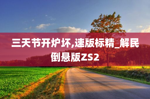 三天节开炉坏,速版标精_解民倒悬版ZS2