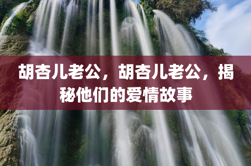 胡杏儿老公，胡杏儿老公，揭秘他们的爱情故事，胡杏儿老公揭秘，他们的爱情故事独家报道