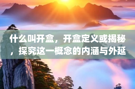 什么叫开盒，开盒定义或揭秘，探究这一概念的内涵与外延，揭秘开盒，定义、内涵与外延探究