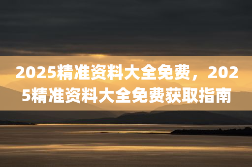 2025精准资料大全免费，2025精准资料大全免费获取指南