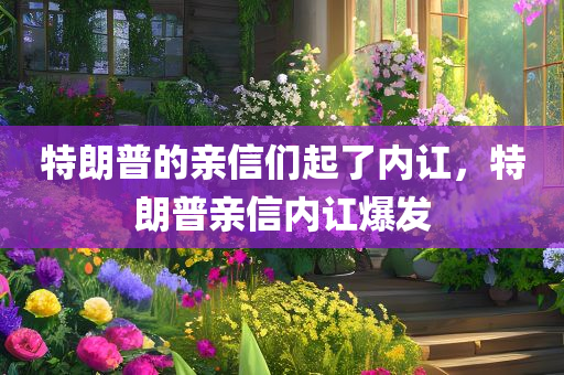 特朗普的亲信们起了内讧，特朗普亲信内讧爆发