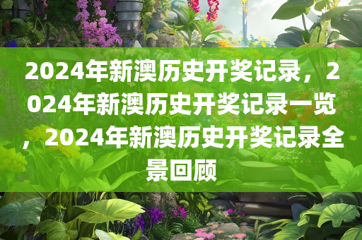 2024年新澳历史开奖记录，2024年新澳历史开奖记录一览，2024年新澳历史开奖记录全景回顾