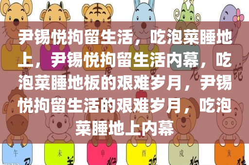 尹锡悦拘留生活，吃泡菜睡地上，尹锡悦拘留生活内幕，吃泡菜睡地板的艰难岁月，尹锡悦拘留生活的艰难岁月，吃泡菜睡地上内幕
