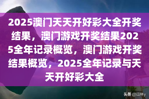 2025澳门天天开好彩大全开奖结果，澳门游戏开奖结果2025全年记录概览，澳门游戏开奖结果概览，2025全年记录与天天开好彩大全