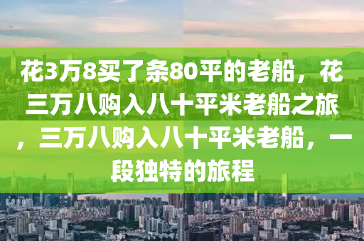 花3万8买了条80平的老船，花三万八购入八十平米老船之旅，三万八购入八十平米老船，一段独特的旅程