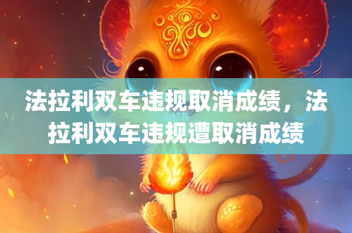 法拉利双车违规取消成绩，法拉利双车违规遭取消成绩