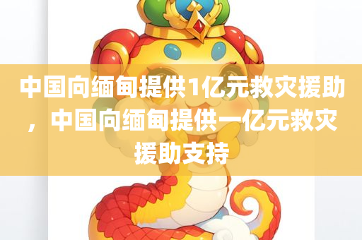 中国向缅甸提供1亿元救灾援助，中国向缅甸提供一亿元救灾援助支持，中国向缅甸提供一亿元救灾援助支持，展现友好互助精神