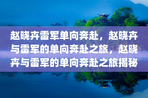 赵晓卉雷军单向奔赴，赵晓卉与雷军的单向奔赴之旅，赵晓卉与雷军的单向奔赴之旅揭秘