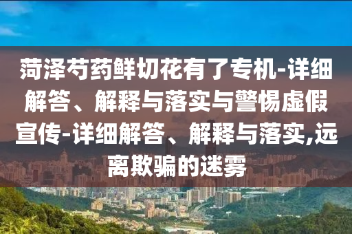 菏澤芍藥鮮切花有了專機(jī)-詳細(xì)解答、解釋與落實(shí)與警惕虛假宣傳-詳細(xì)解答、解釋與落實(shí),遠(yuǎn)離欺騙的迷霧