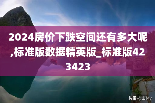2024房价下跌空间还有多大呢,标准版数据精英版_标准版423423