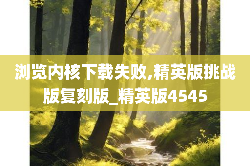 浏览内核下载失败,精英版挑战版复刻版_精英版4545