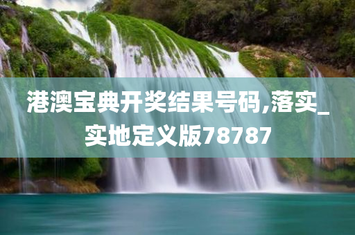 港澳宝典开奖结果号码,落实_实地定义版78787