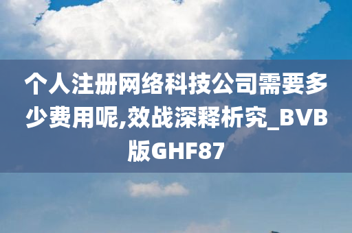 个人注册网络科技公司需要多少费用呢,效战深释析究_BVB版GHF87