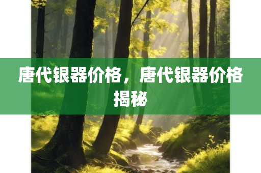 唐代银器价格，唐代银器价格揭秘