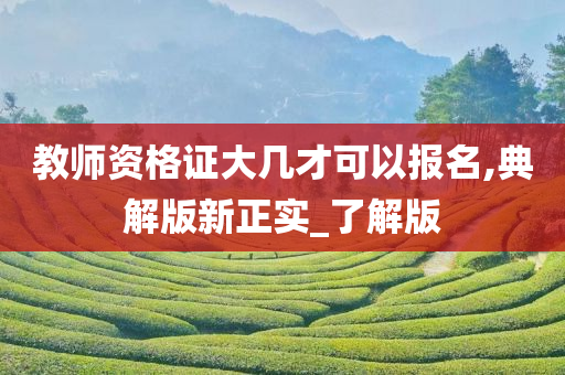 教师资格证大几才可以报名,典解版新正实_了解版
