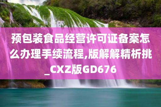 预包装食品经营许可证备案怎么办理手续流程,版解解精析挑_CXZ版GD676