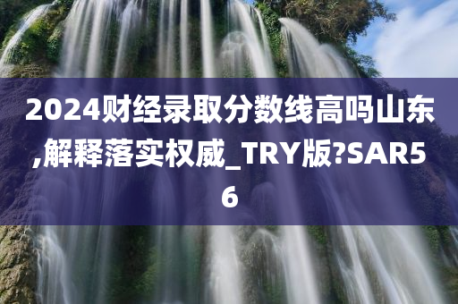 2024财经录取分数线高吗山东,解释落实权威_TRY版?SAR56