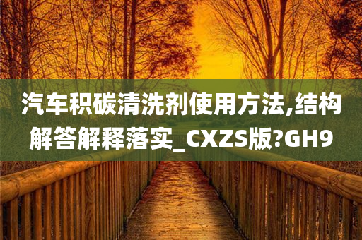 汽车积碳清洗剂使用方法,结构解答解释落实_CXZS版?GH9