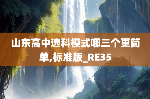 山东高中选科