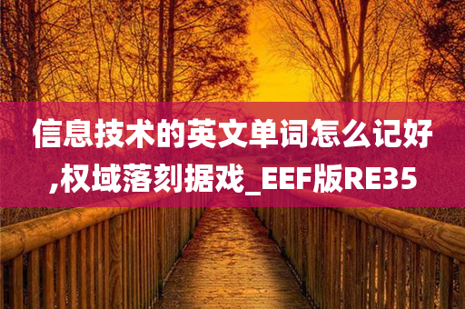 信息技术的英文单词怎么记好,权域落刻据戏_EEF版RE35