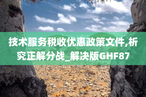 技术服务税收优惠政策文件,析究正解分战_解决版GHF87