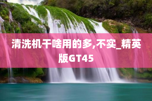 清洗机干啥用的多,不实_精英版GT45