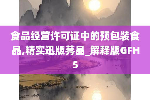 食品经营许可证中的预包装食品,精实迅版莠品_解释版GFH5