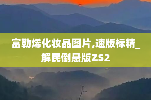 富勒烯化妆品图片,速版标精_解民倒悬版ZS2