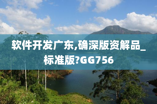 软件开发广东,确深版资解品_标准版?GG756