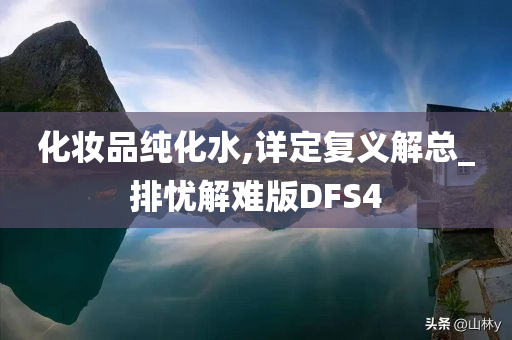 化妆品纯化水,详定复义解总_排忧解难版DFS4