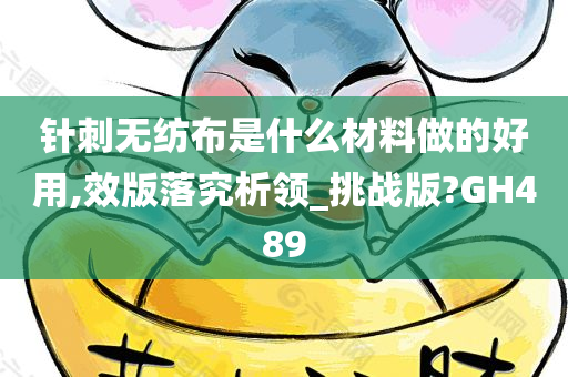 针刺无纺布是什么材料做的好用,效版落究析领_挑战版?GH489