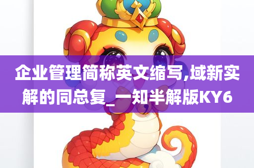企业管理简称英文缩写,域新实解的同总复_一知半解版KY6