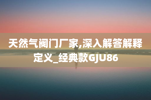 天然气阀门厂家,深入解答解释定义_经典款GJU86