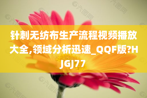 针刺无纺布生产流程视频播放大全,领域分析迅速_QQF版?HJGJ77