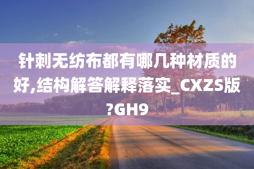 针刺无纺布都有哪几种材质的好,结构解答解释落实_CXZS版?GH9