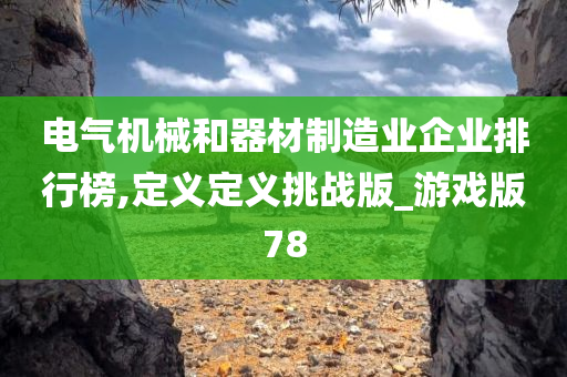 电气机械和器材制造业企业排行榜,定义定义挑战版_游戏版78