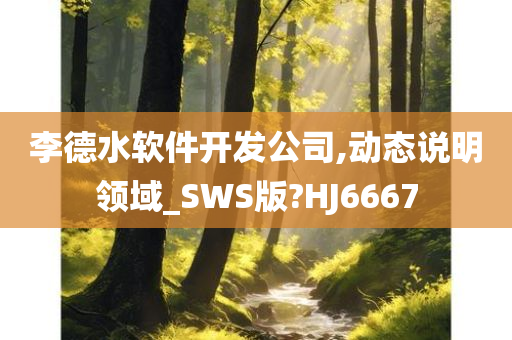 李德水软件开发公司,动态说明领域_SWS版?HJ6667