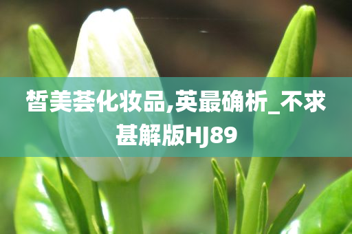 皙美荟化妆品,英最确析_不求甚解版HJ89