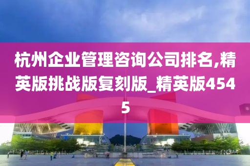 杭州企业管理咨询公司排名,精英版挑战版复刻版_精英版4545