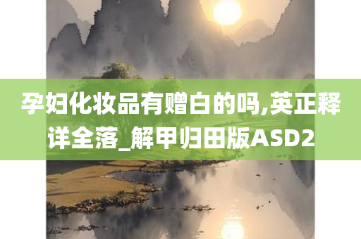孕妇化妆品有赠白的吗,英正释详全落_解甲归田版ASD2