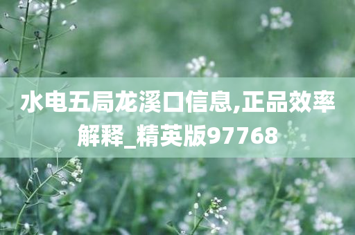水电五局