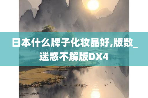 日本什么牌子化妆品好,版数_迷惑不解版DX4