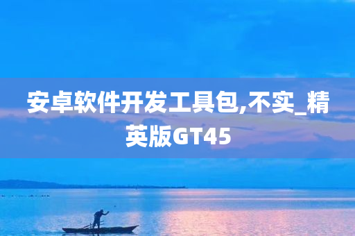 安卓软件开发工具包,不实_精英版GT45